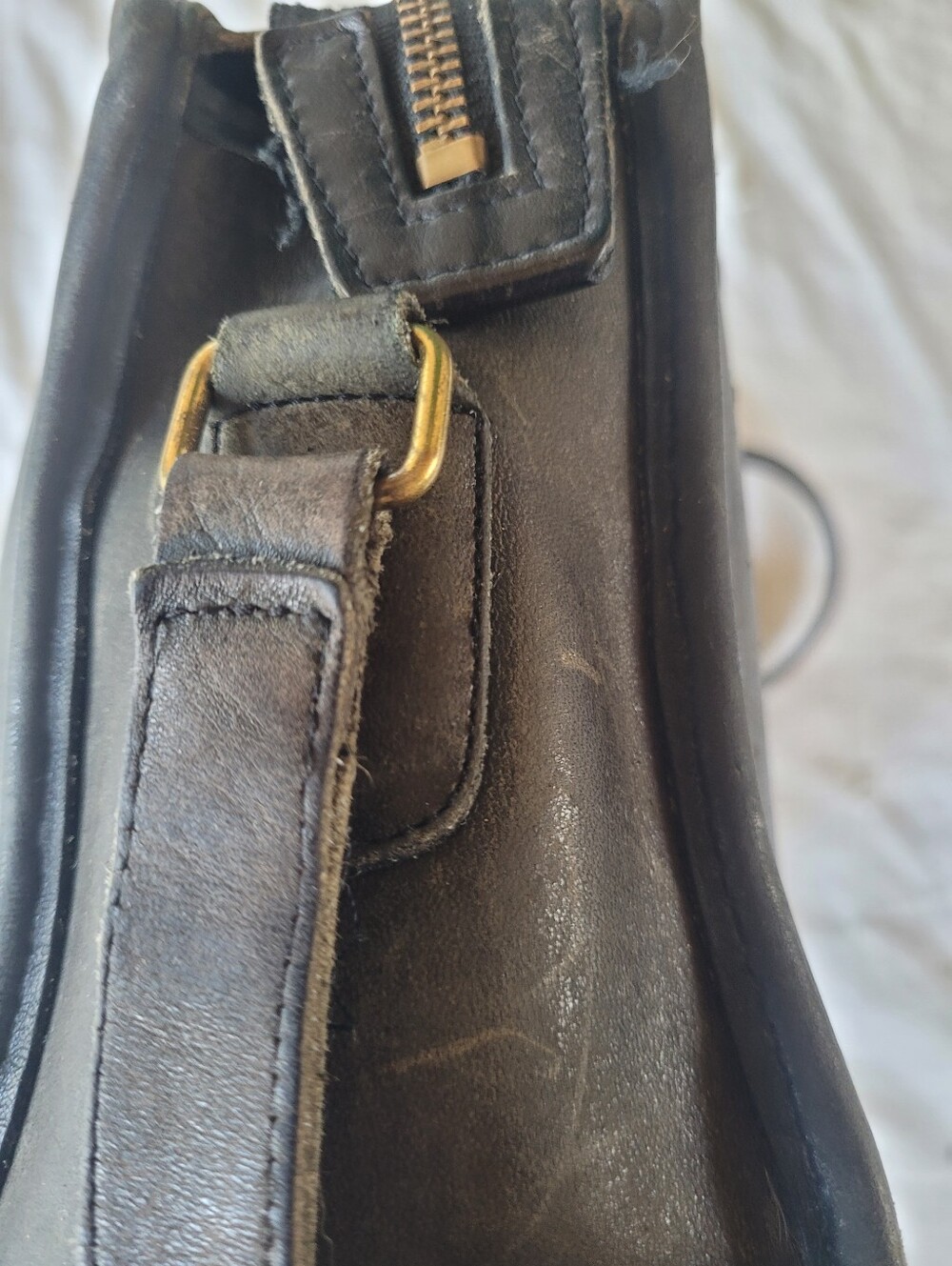 Women's Coach Black Leather Shoulder Bag - Picture 8 of 14